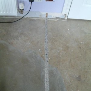 Channel in concrete floor