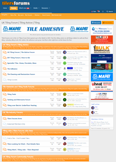 TilersForums.com Update for 2021