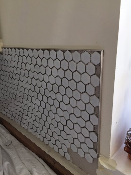 Hexagonal Mosaic Tile Edging Help Uk, Mosaic Tile Edge Trim