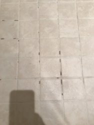Off White Shower Grout With Black Spots, How To Clean Badly Stained Tile Grout