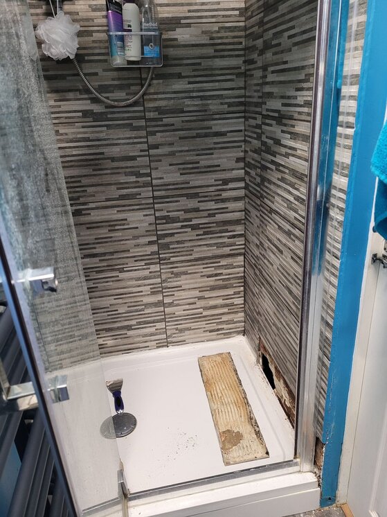 Tiler required to fix badly installed shower - Canterbury Kent | TilersForums.com Filename: {userid}