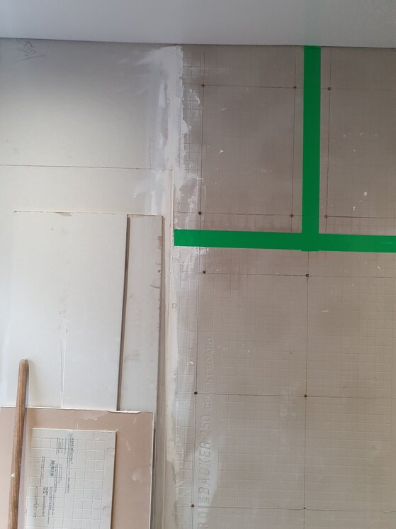 Bathroom started, wrong from the start? Advice appreciated please. | TilersForums.com Filename: {userid}
