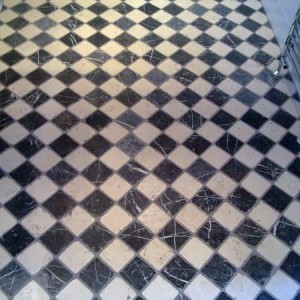 10cm Marble floor, diamond set and alternate colour.