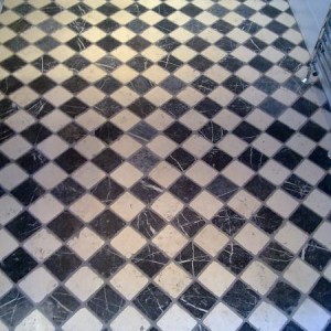 10cm Marble floor, diamond set and alternate colour.