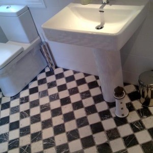 sink, toilet & floor