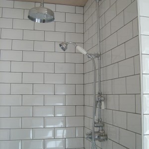 Wall Tiling in Whitstable.
200 x 100 Metro Tiles.Brick Bond.