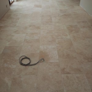 Ivory travertine filled and honed tiles