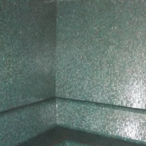 glass mosaic steam room