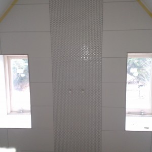 porcelain and mosaic  wetroom