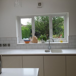 Kitchen splashback tiling