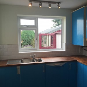 Kitchen splashback tiling