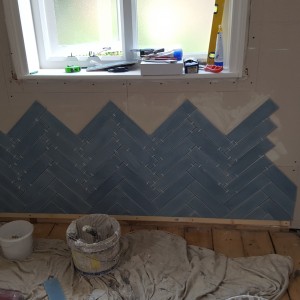 Herringbone bathroom