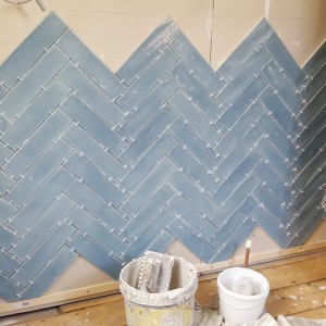 Herringbone bathroom