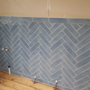 Herringbone bathroom