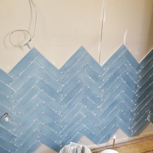 Herringbone bathroom