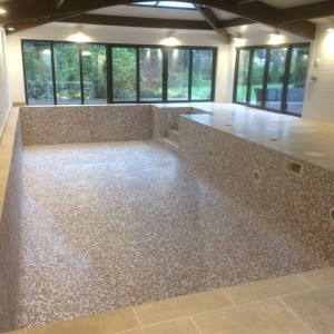 Stone + mosaic pool