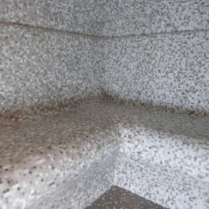 Steam room-Bisazza 10mm paper-faced mosaic