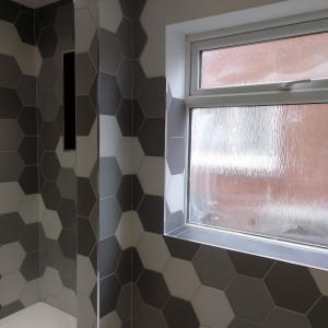 Hex Tiles Around Window