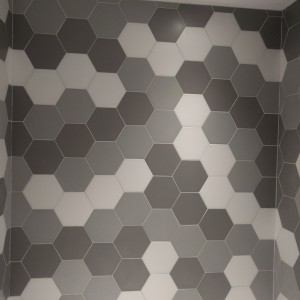 Hex Tiles Shower Wall
