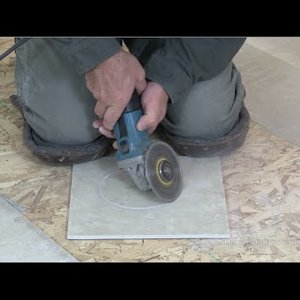 How To Cut A Floor Tile Circle For Toilet Flange