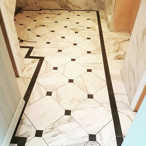 Marble effect tiles recently done