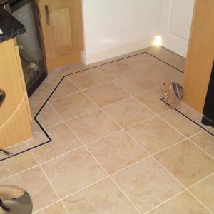 Random Opus Jerusalem Stone (1 size in kitchen area)- Gulf stone pencil line.