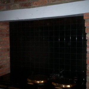 Had to be careful with this one,the Arga cost £10,000 and the black grout would of stained the bricks aswell.