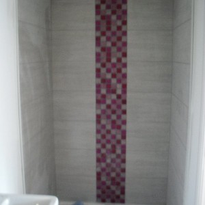 60x40 Porcelain with Glass Mosaic