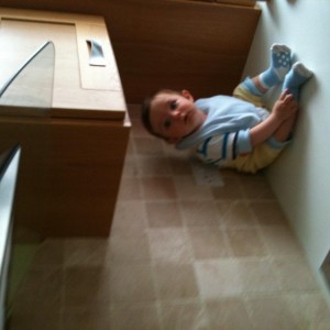 My Godson on our kitchen worktop some time ago /does not fit there anymore :)/