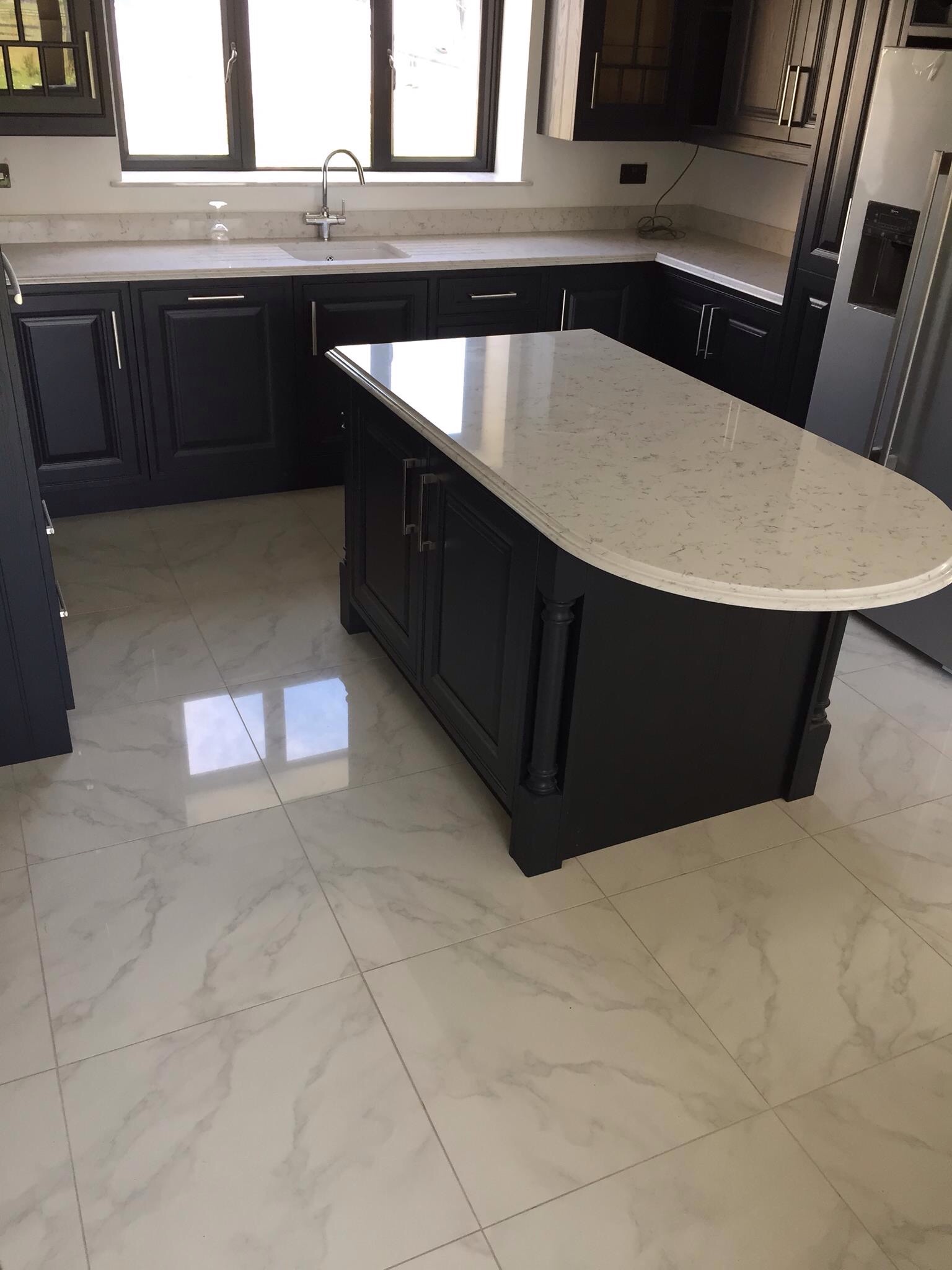 Porcelain floor